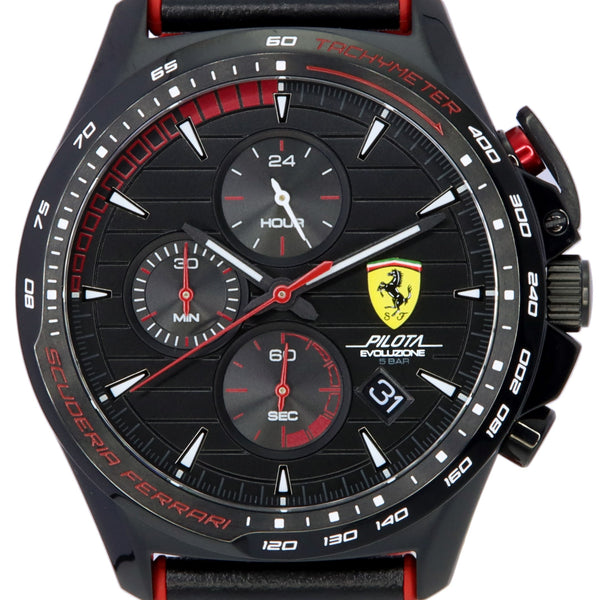 Scuderia Ferrari Pilota Evo Turbo Chronograph Black Dial
