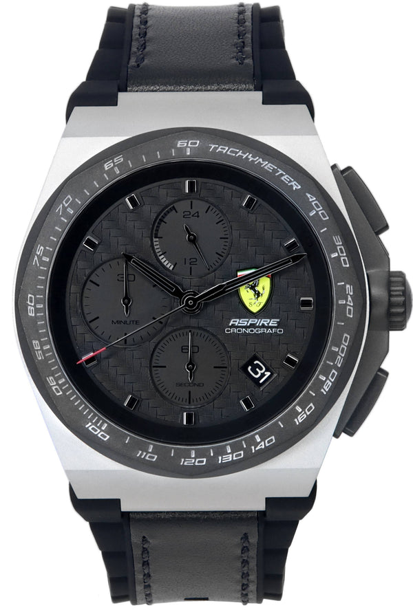 Scuderia Ferrari Aspire Chronograph Black Dial Quartz 0830868 Men's Watch