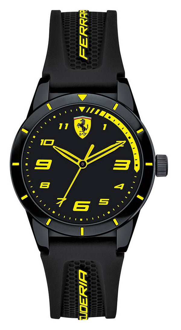 Ferrari Scuderia Redrev Black Dial Silicon Band Quartz 0860009 Kids Watch