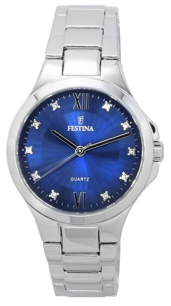 Festina Mademoiselle Crystal Accents Blue Dial Quartz F20582-3 F205823 Women's Watch