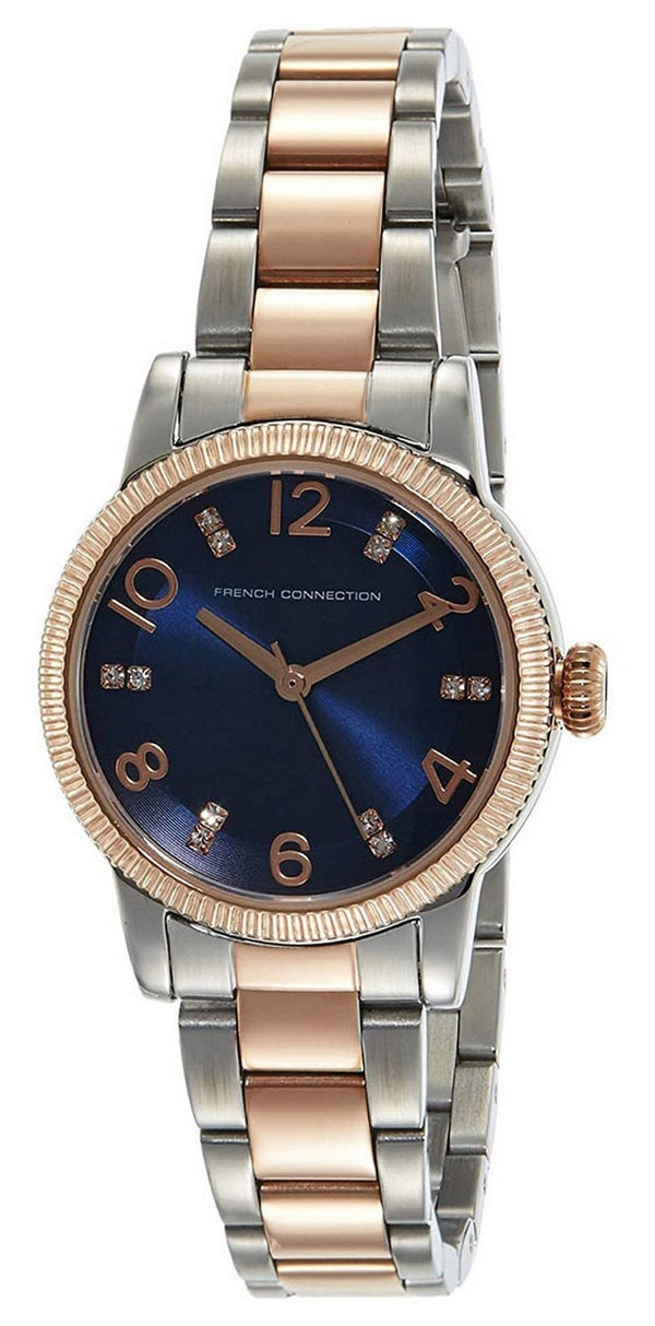 French Connection Blue Dial Two Tone Stainless Steel Quartz FCS1005SRGM Women's Watch