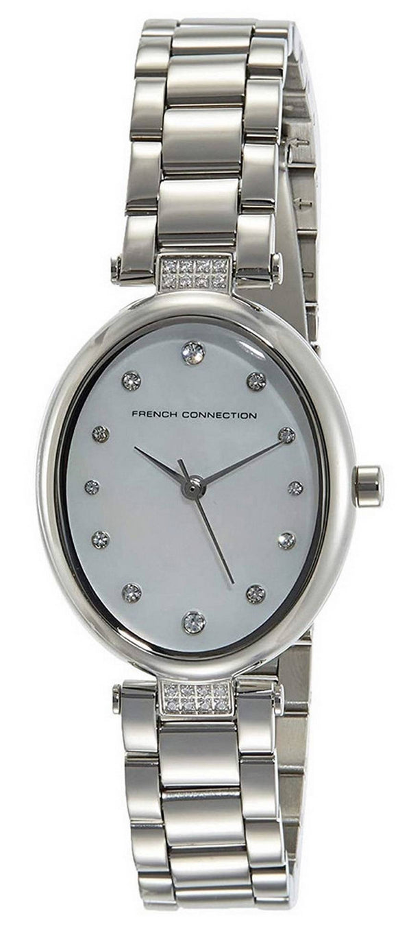 French Connection Crystal Accents Stainless Steel Quartz FCS1012SM Women's Watch
