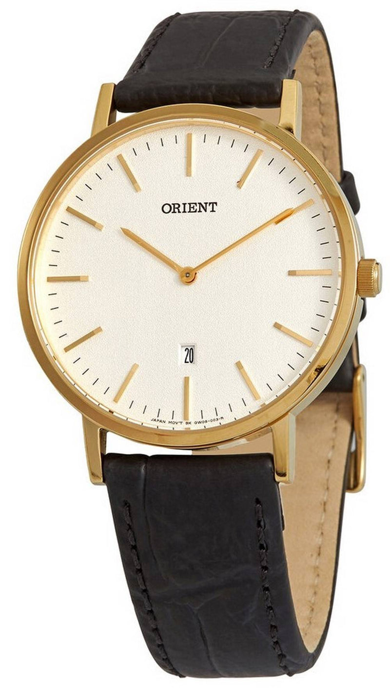 Orient Classic Leather Silver Dial Quartz FGW05003W0 Men's Watch