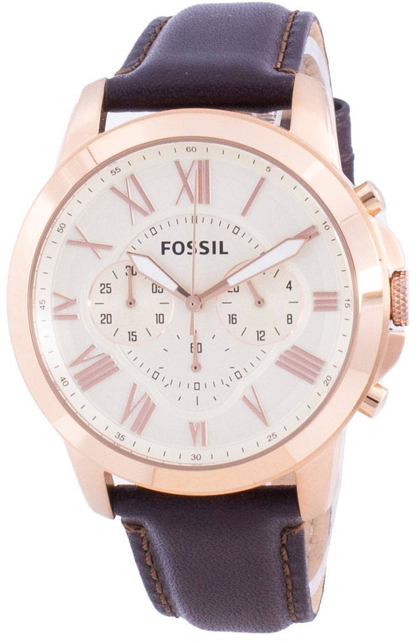 Fossil Grant Chronograph Brown Leather FS4991 Men's Watch