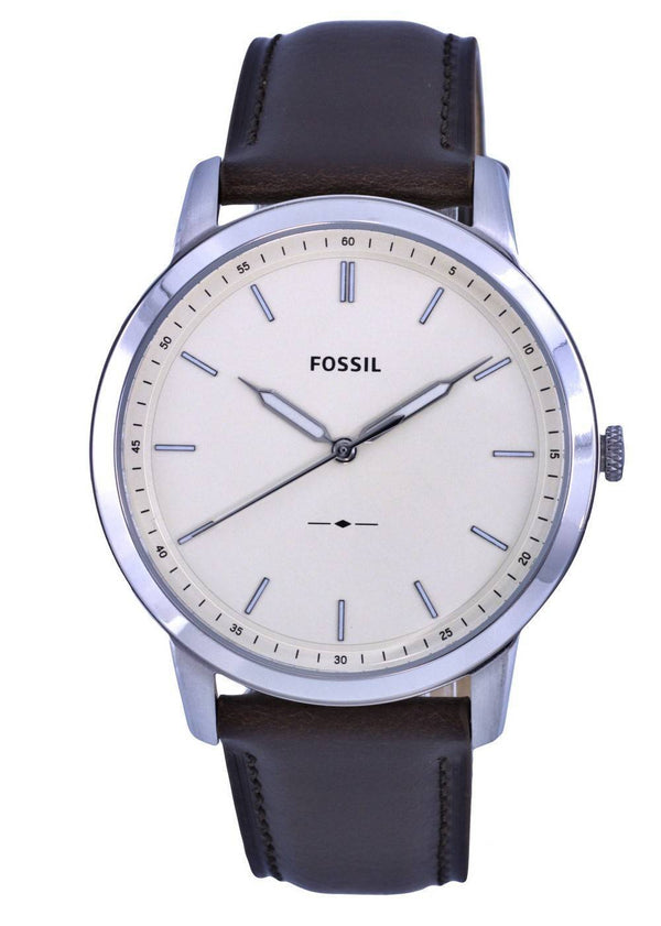 Fossil The Minimalist Stainless Steel Beige Dial Quartz FS5439 Men's Watch