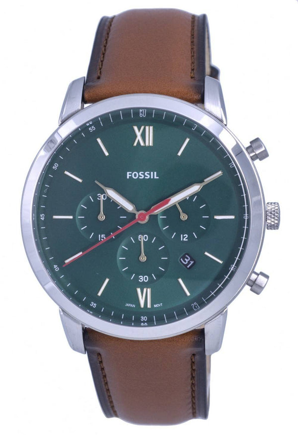 Fossil Neutra Chronograph Leather Green Dial Quartz FS5735 Men's Watch