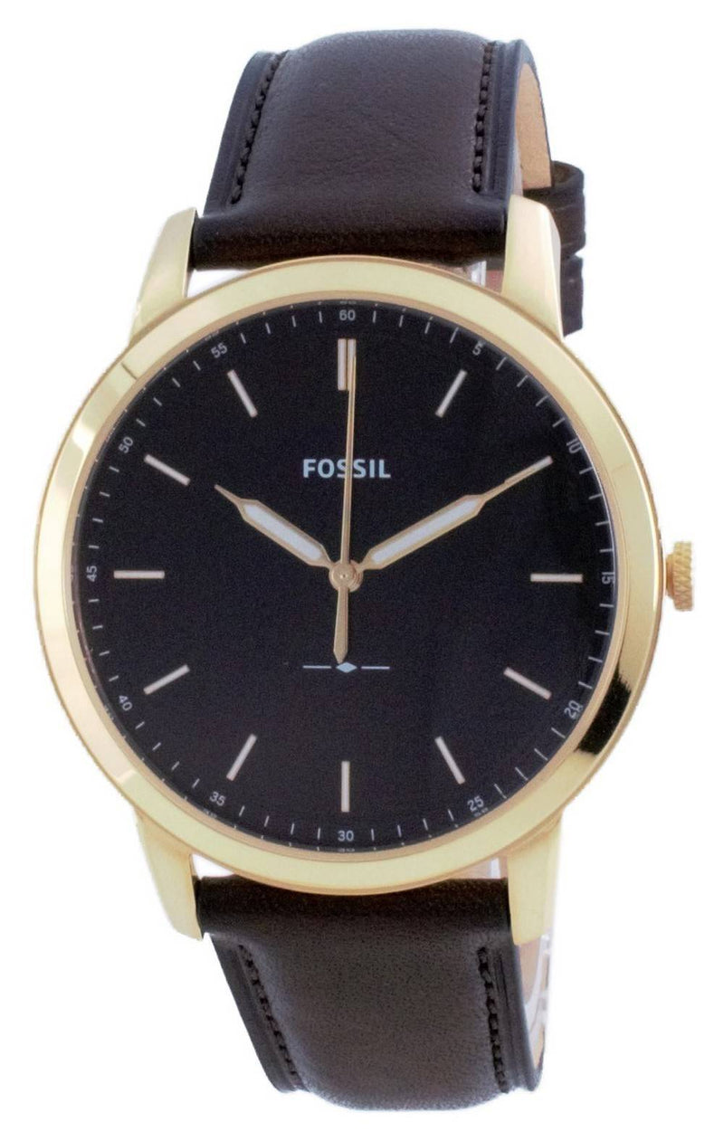 Fossil Minimalist 3H Black Dial Leather Quartz FS5756 Men's Watch