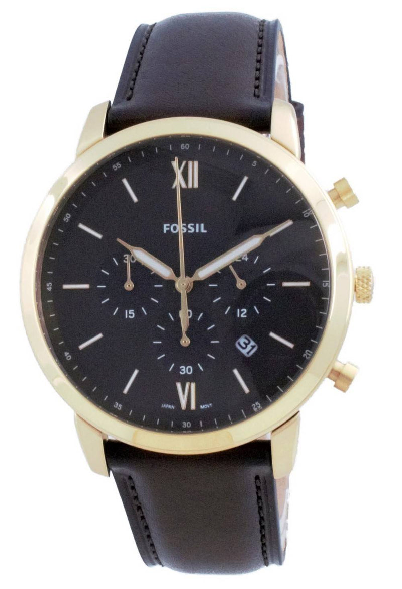 Fossil Neutra Chronograph Brown Dial Leather Quartz FS5763 Men's Watch