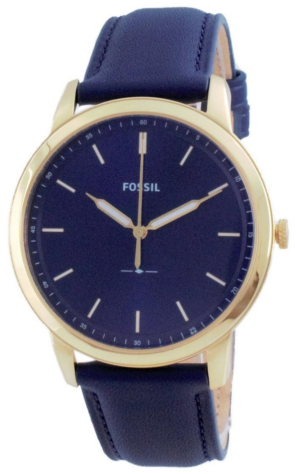 Fossil The Minimalist 3H Blue Dial Gold Tone Stainless Steel Quartz FS5789 Men's Watch