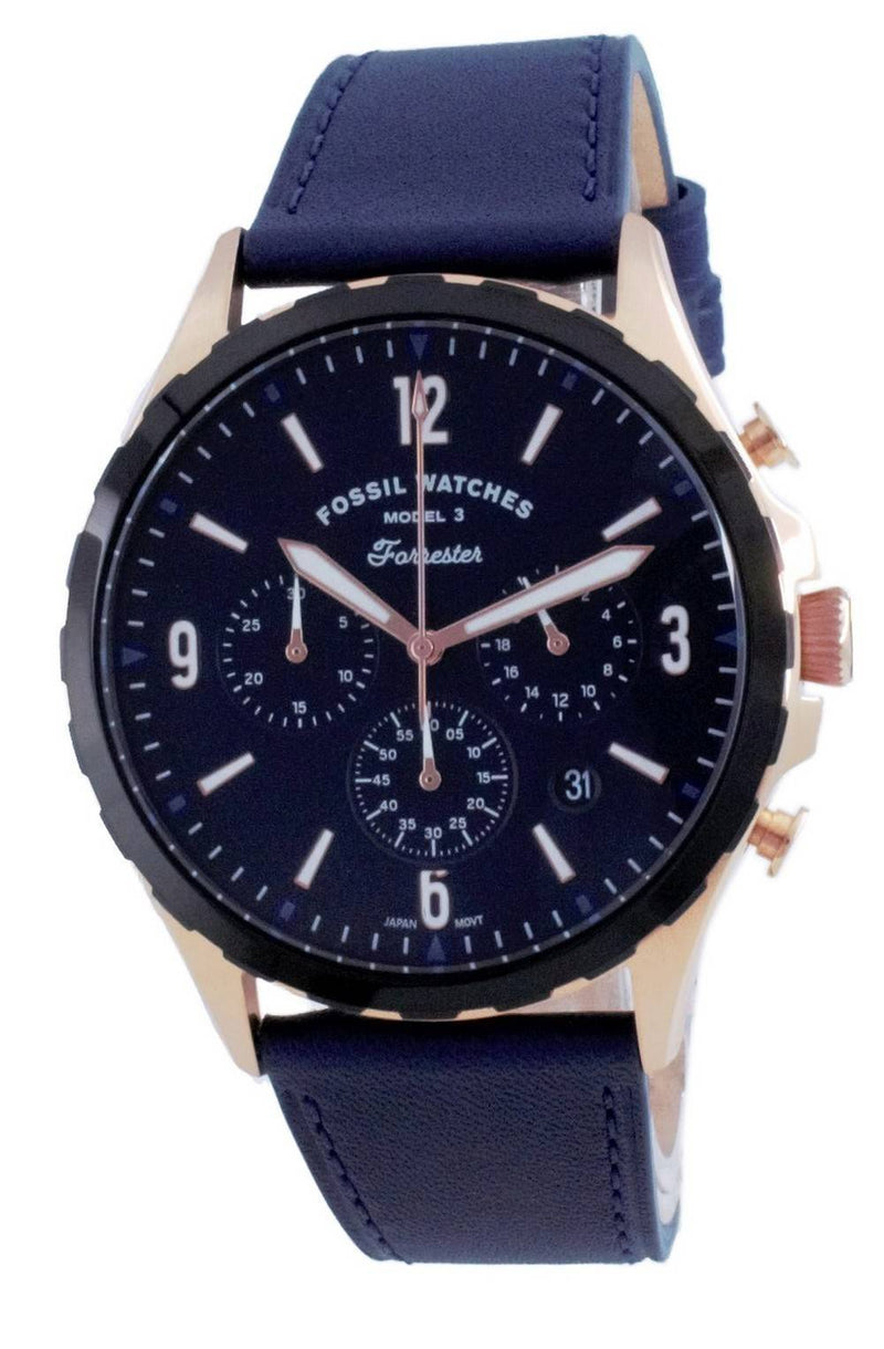 Fossil Forrester Chronograph Leather Quartz FS5814 Men's Watch