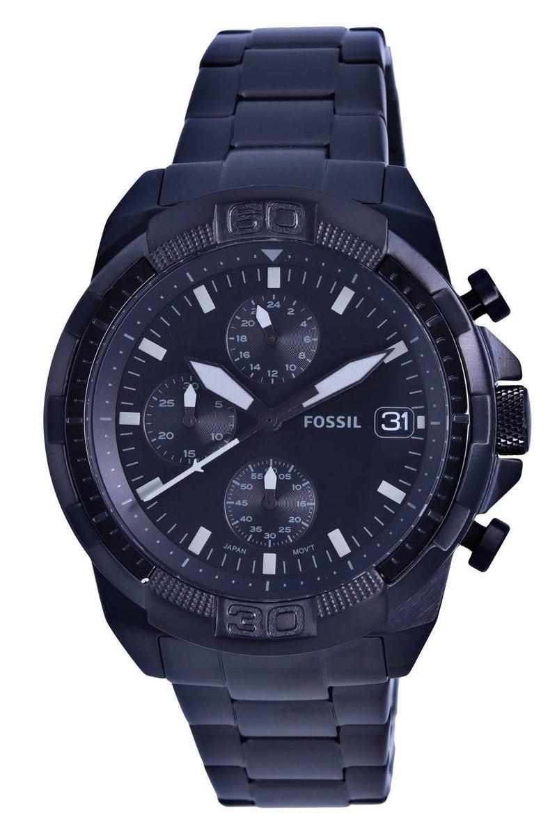 Fossil Bronson Chronograph Stainless Steel Black Dial Quartz FS5853 Men's Watch