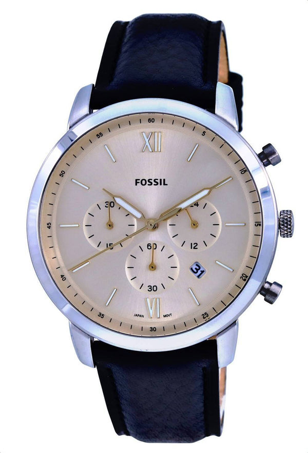 Fossil Neutra Chronograph Leather Cream Dial Quartz FS5885 Men's Watch
