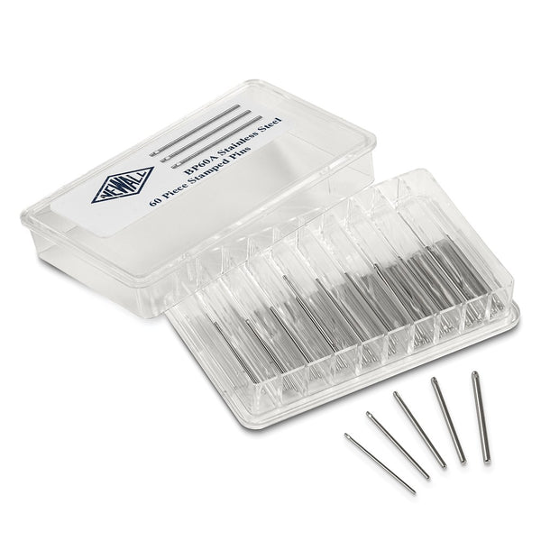 60-piece Stainless Steel w/ Stamped Ends Pin Assortment