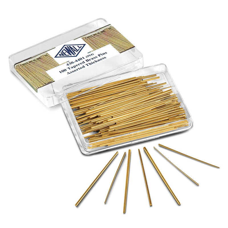 100-piece Brass Tapered Pin Assortment