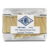 100-piece Nickel Tapered Pin Assortment