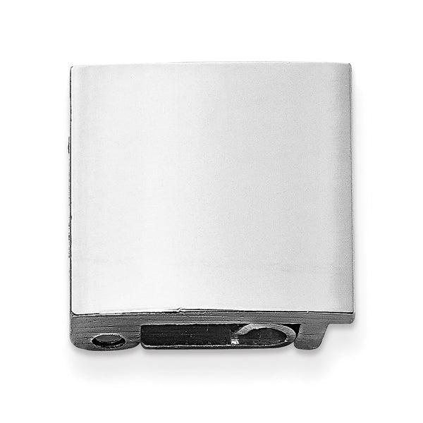 7mm Solid Nickel-plated Brass Open Style Fold-over Clasp