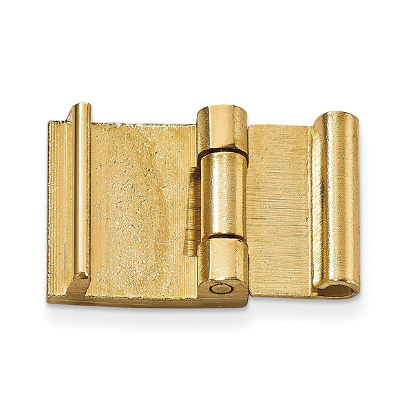 15mm Solid Gold-tone Brass Open Style Fold-over Clasp