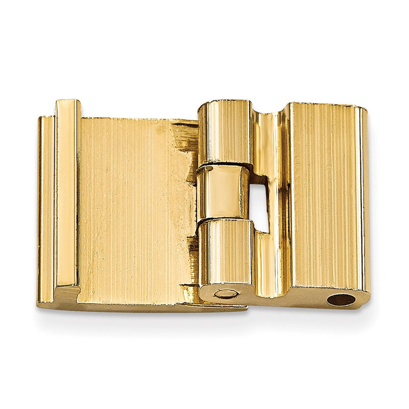 9mm Solid Gold-tone Brass One Channel Fold-over Clasp