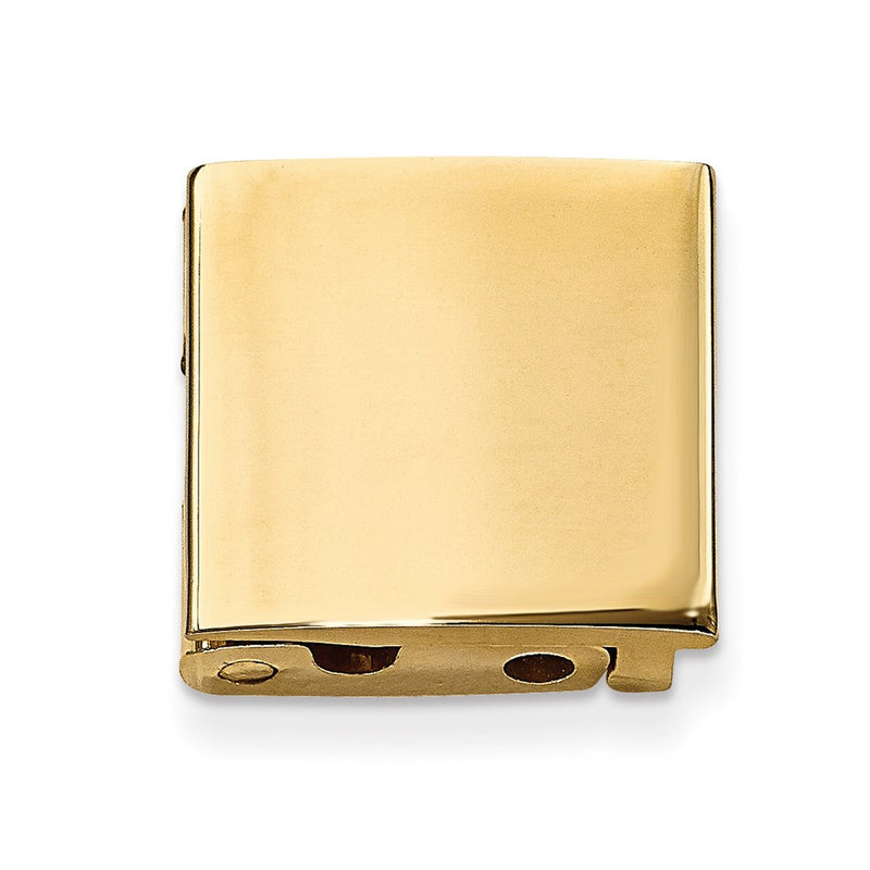 9mm Solid Gold-tone Brass One Channel Fold-over Clasp