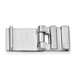 11mm Solid Nickel-plated Brass Two Channel Fold-over Clasp