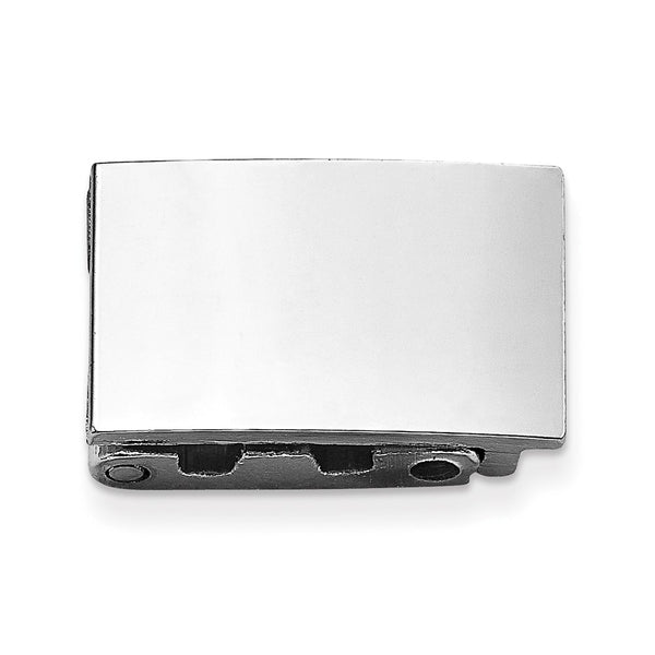3mm Solid Nickel-plated Brass Two Channel Fold-over Clasp