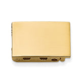 4mm Solid Gold-tone Brass Two Channel Fold-over Clasp