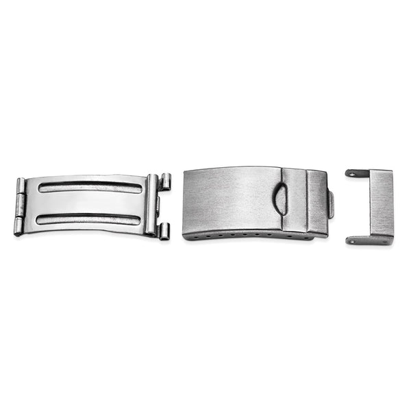 14mm Tri-fold Stainless Steel Deployment Clasp w/Tube & Pins