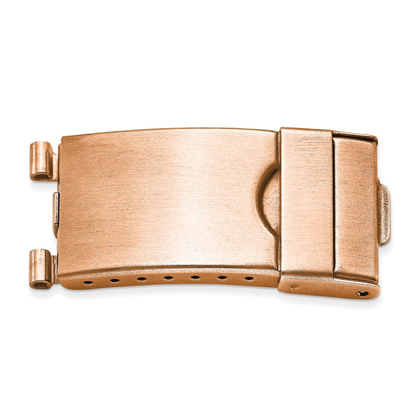 18mm Tri-fold Pink Plated Deployment Clasp w/Tube & Pins