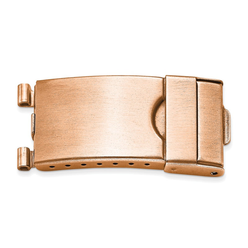 18mm Tri-fold Pink Plated Deployment Clasp w/Tube & Pins