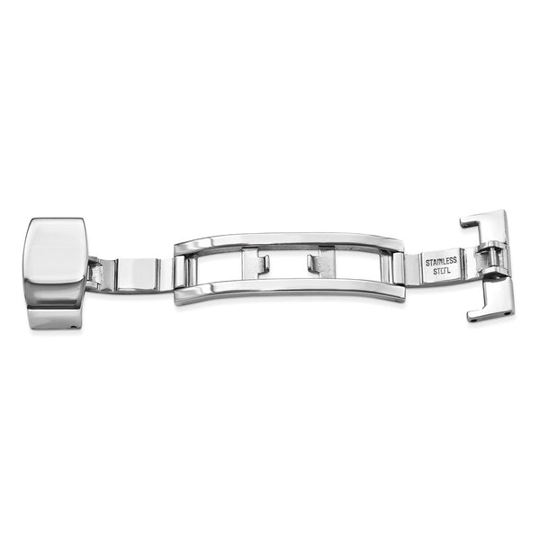 16mm Stainless Steel Deployment Clasp for Leather Strap