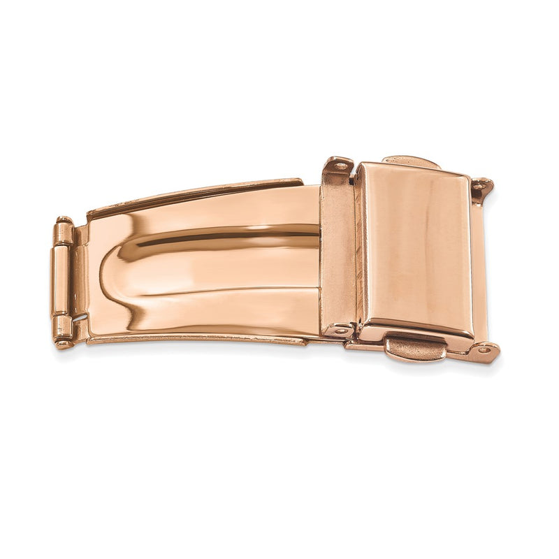 18mm Pink Stnlss Steel Dbl Press Tri-Fold Deployment Clasp