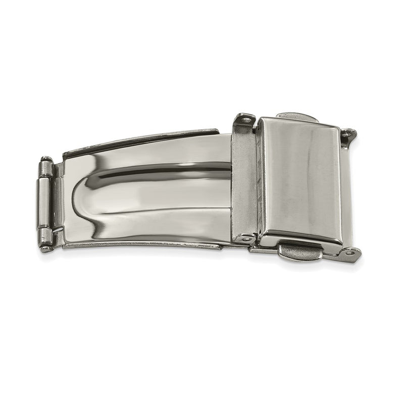 12mm Titanium Dbl Press Tri-Fold Deployment Clasp