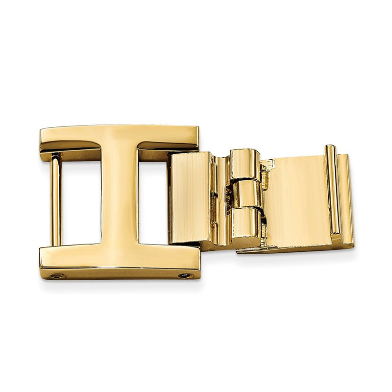 14mm x 14mm H-Clasp Gold-tone Stnlss Steel Fold-over Extender