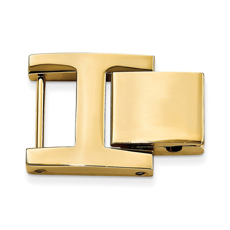 9mm x 14mm H-Clasp Gold-tone Stnlss Steel Fold-over Extender