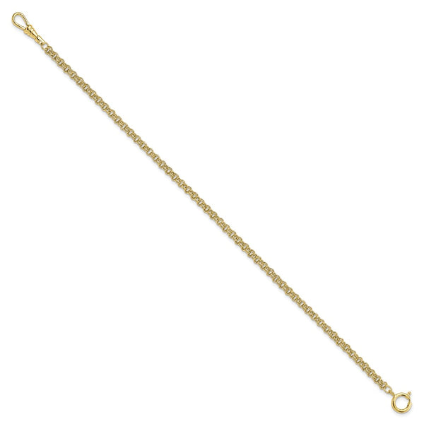 Gold-tone Brass 4.25mm Double LInk Cable Pocket Watch Chain