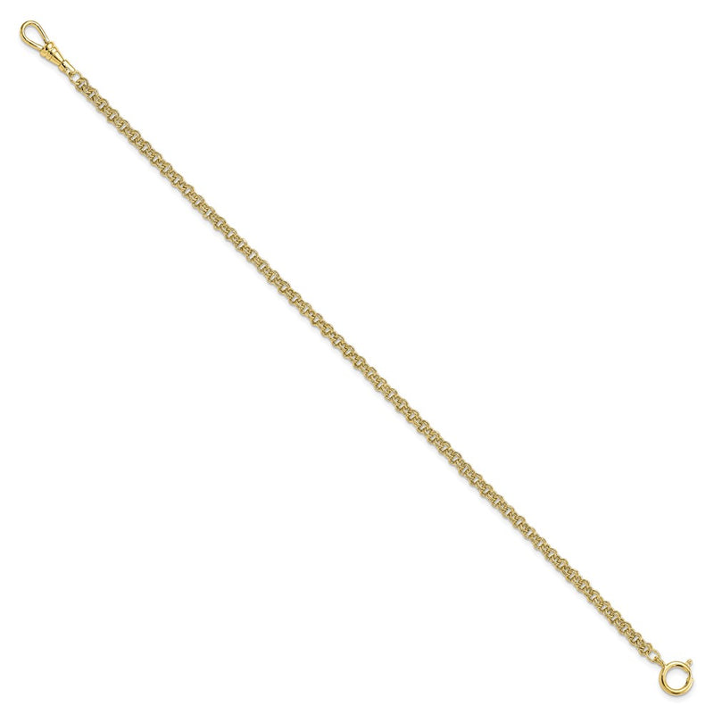 Gold-tone Brass 4.25mm Double LInk Cable Pocket Watch Chain