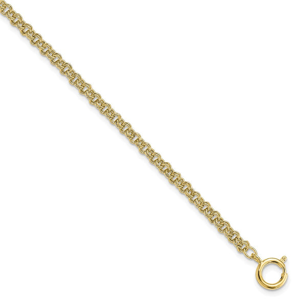 Gold-tone Brass 4.25mm Double LInk Cable Pocket Watch Chain