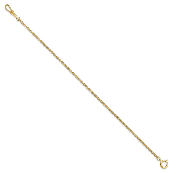 Gold-tone Steel 3mm Rope Pocket Watch Chain