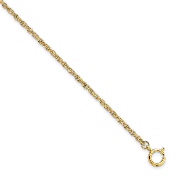 Gold-tone Steel 3mm Rope Pocket Watch Chain