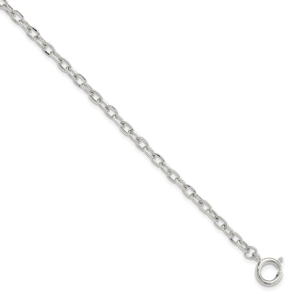 Silver-tone Steel 4.5mm Cable Pocket Watch Chain