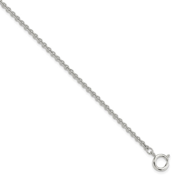Silver-tone Steel 3.75mm Rolo Pocket Watch Chain