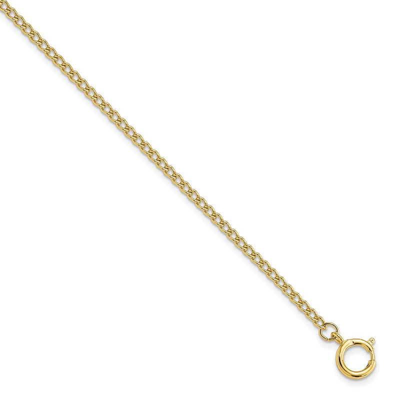 Gold-tone Steel 3.25mm Curb Pocket Watch Chain