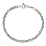 Silver-tone Steel 6.5mm Fancy Curb Pocket Watch Chain