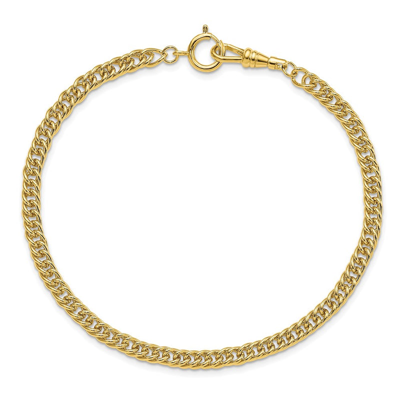 Gold-tone Steel 6.5mm Fancy Curb Pocket Watch Chain