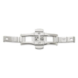 Mens Large Stainless Steel Dbl Press Butterfly Clasp 6x12x40mm