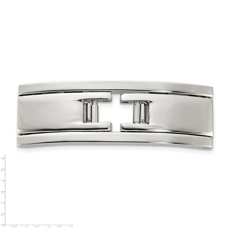 Stainless Steel Flat Hinge Butterfly Clasp 4x10x34mm