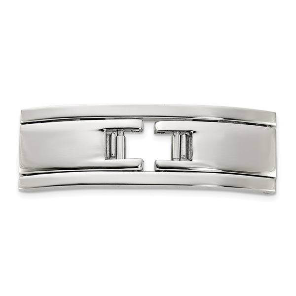 Stainless Steel Flat Hinge Butterfly Clasp 4x10x34mm
