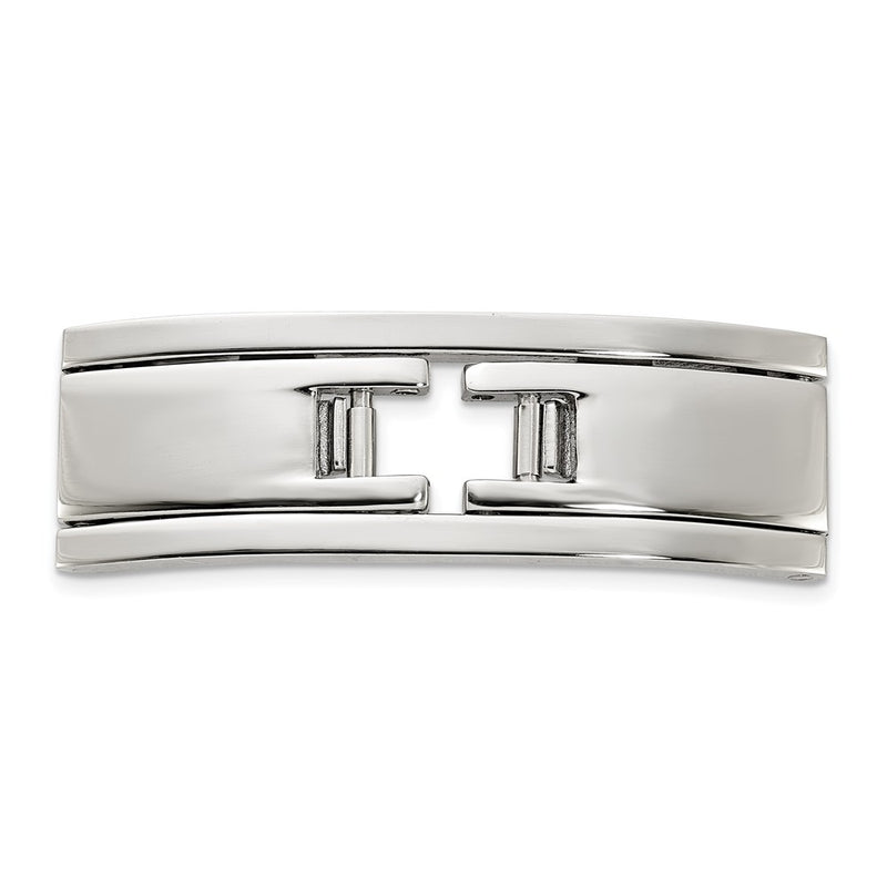 Stainless Steel Flat Hinge Butterfly Clasp 4x10x34mm