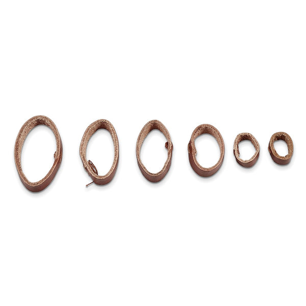 27 Piece Brown Leather 10-30mm Watch Strap Keeper Assortment