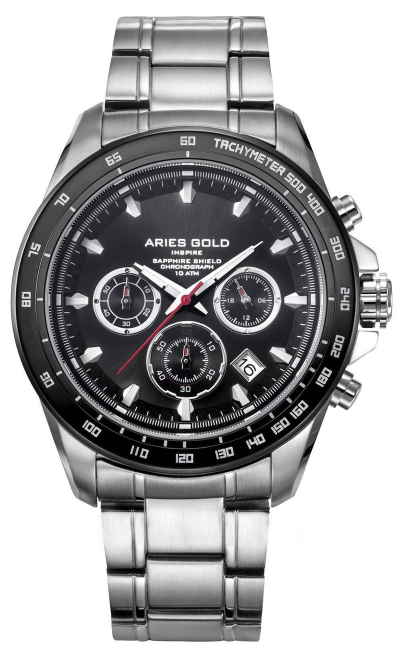 Aries Gold Inspire Drifter Chronograph Quartz G 7001 SBK-BK Men's Watch